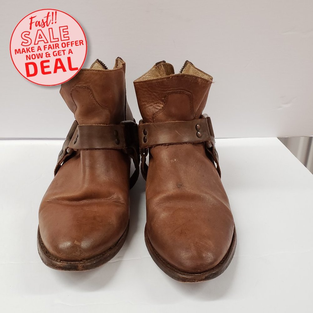 Freebird Leather Chukka Booties Zip-up Brown Sz 8